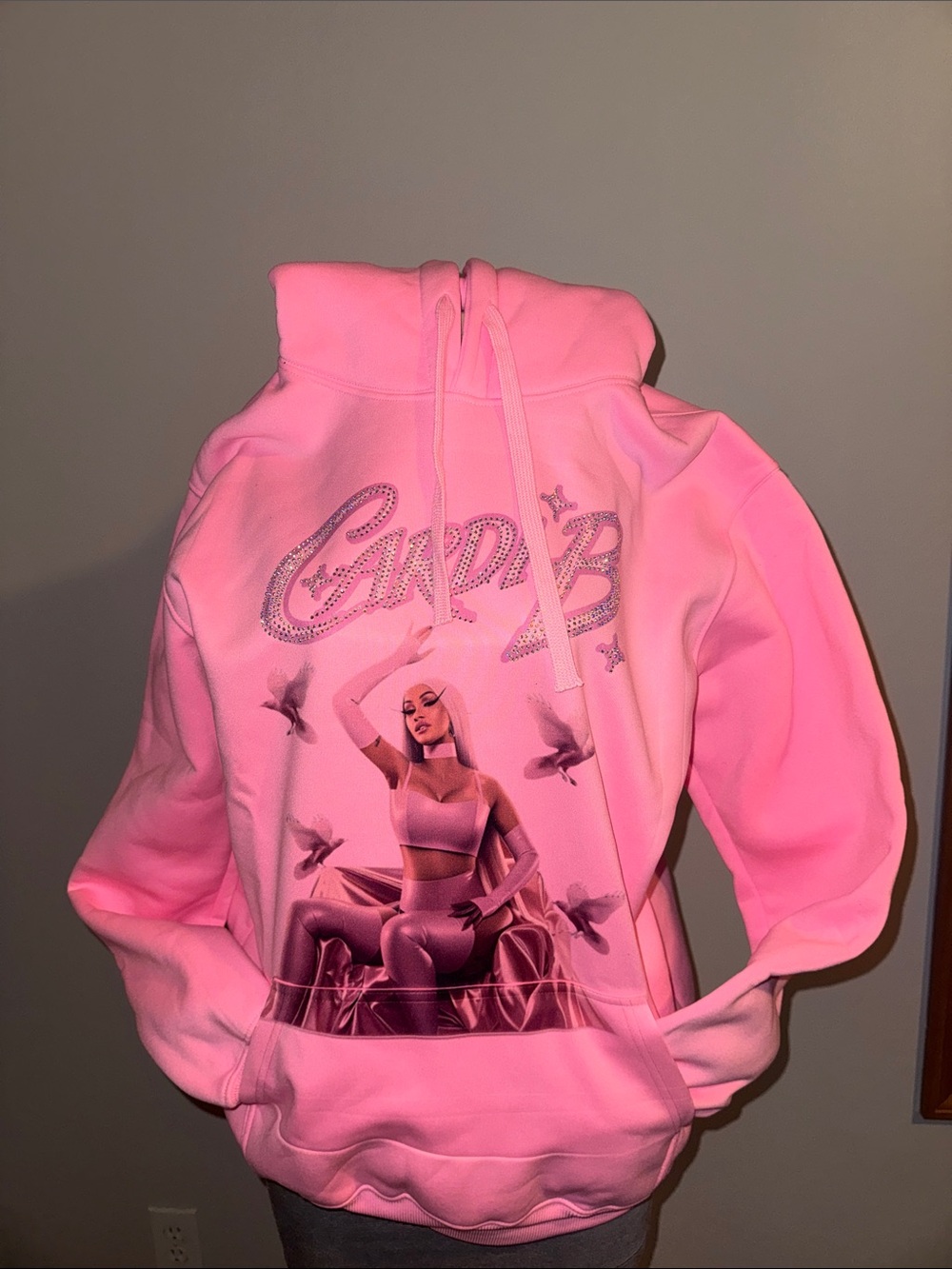Pink Little Miss Drama Tour Cardi B Hooded Sweatshirt